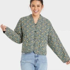 Universal Thread Medium Women's Floral Quilted Jacket